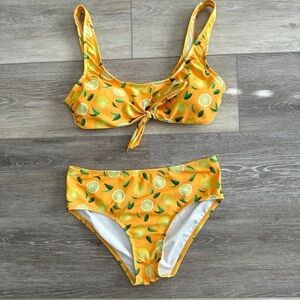 🍋 lemon print bikini NWOT